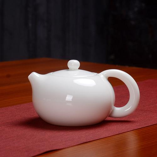 厂家直销新款茶具德化陶瓷白瓷羊脂玉茶壶(单壶)茶具支持订制logo